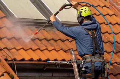 Démoussage et hydrofuge de toiture à Piégut